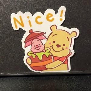 POOH AND PIGLET " NICE" STICKER